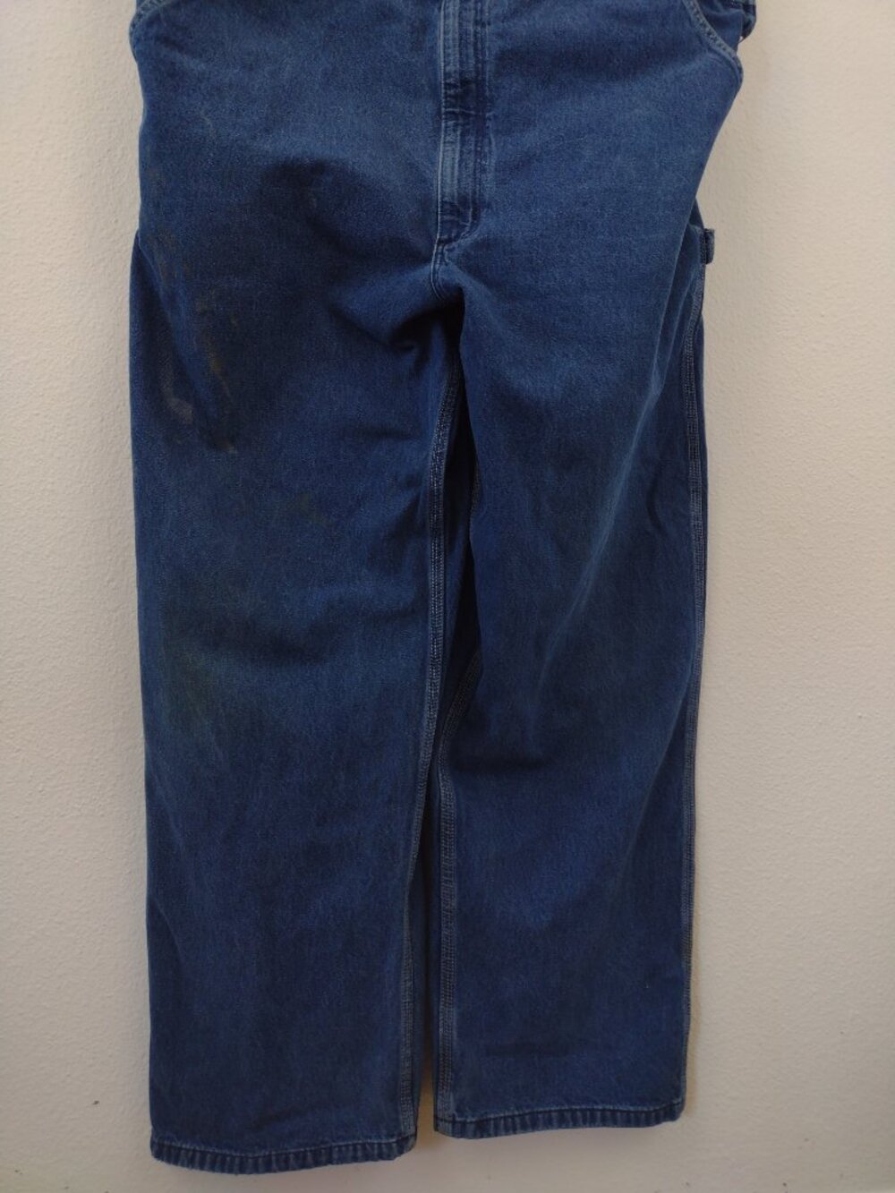 Carhartt Men's Jean Bib Overalls 44x32 Blue - Picture 3 of 8